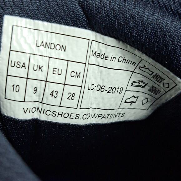 Vionic Landon Pro Vio Grip Mesh Navy Walking Shoes Mens 10 (VGC) - Picture 9 of 9